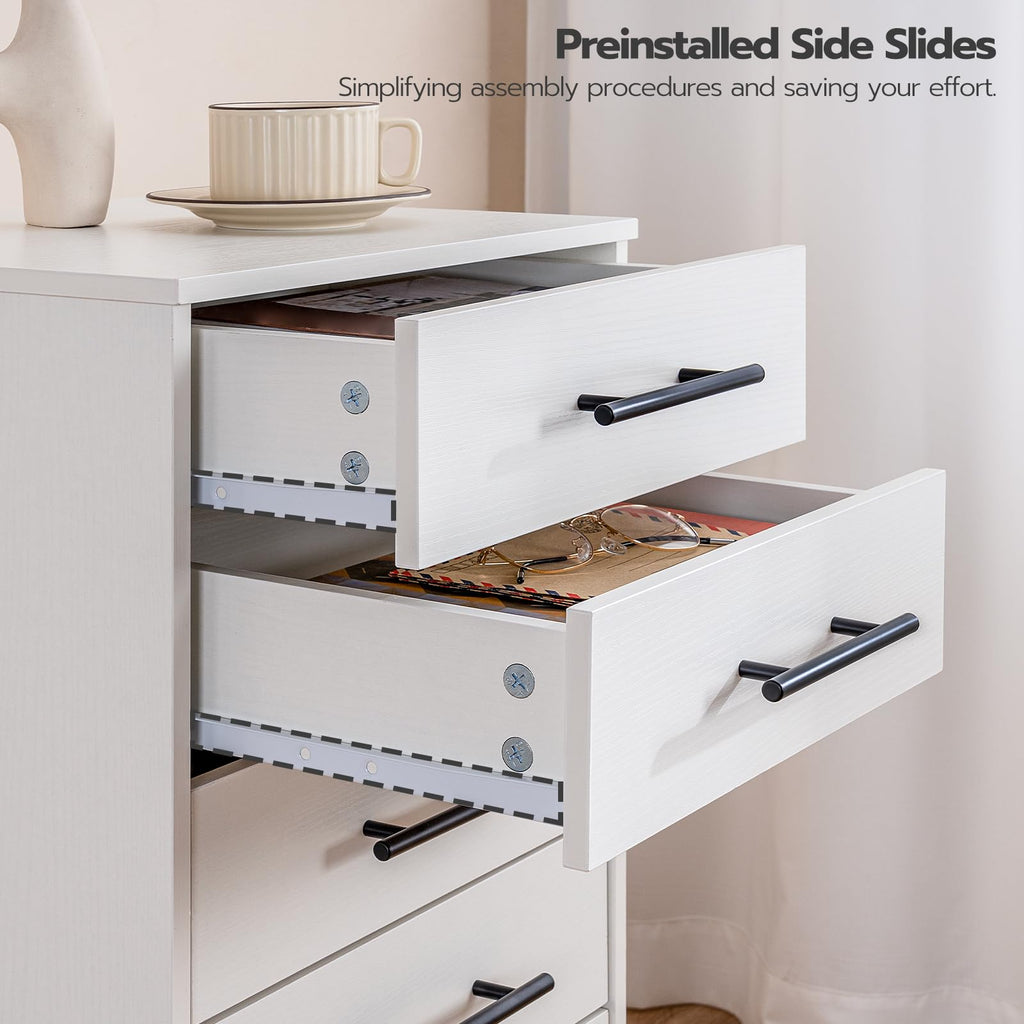 White 7 Drawer Wood File Cabinet Z1631