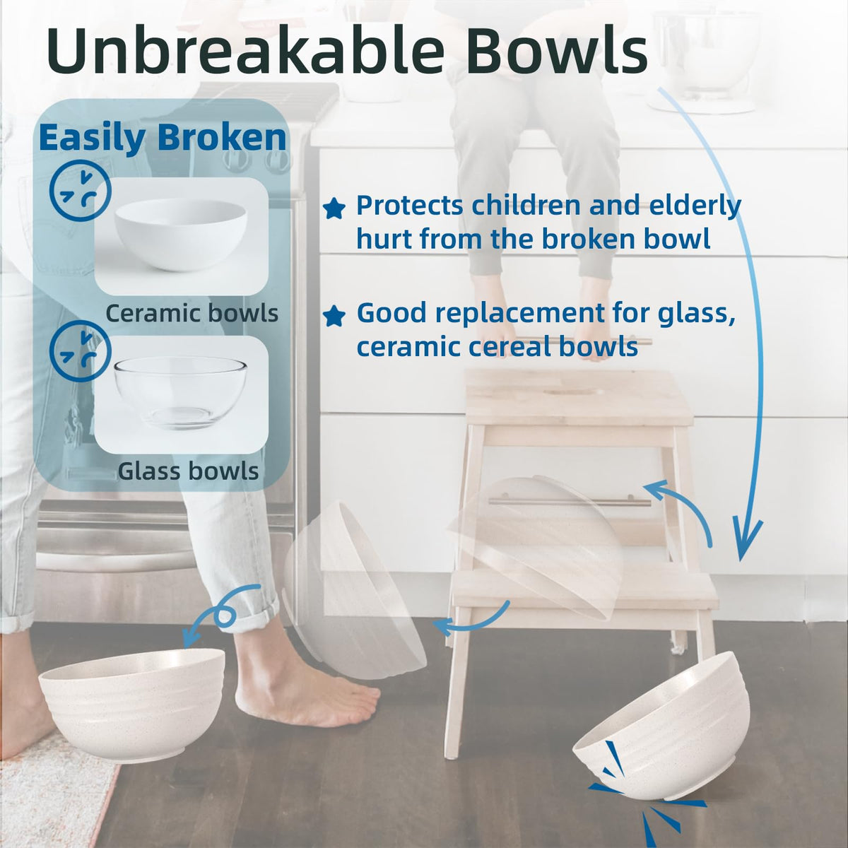 34 Oz BPA-Free Soup Bowls Set of 6 P2887