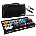 Aluminum Alloy Lightweight 28'' x 13.78'' Extra Large Guitar Pedal Board with Carry Bag G996