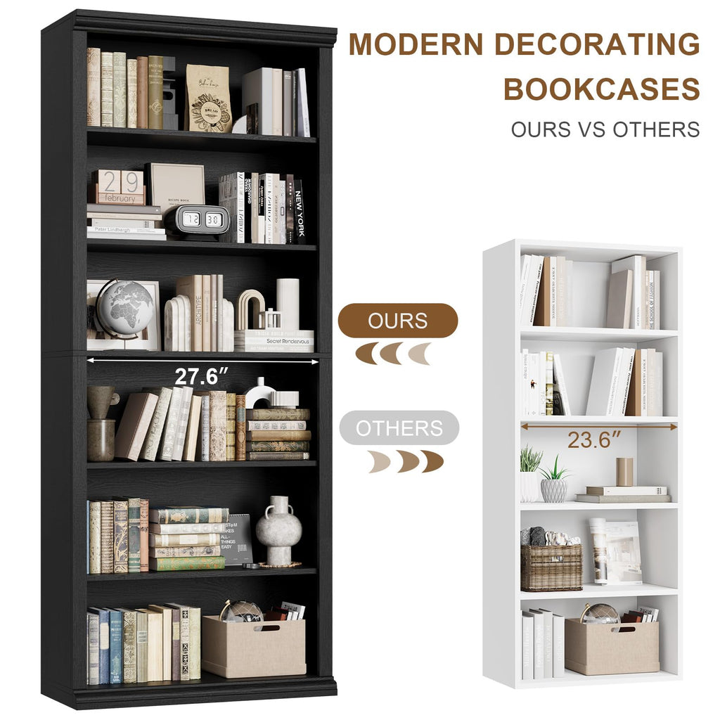 Black Tall Bookshelf B5413