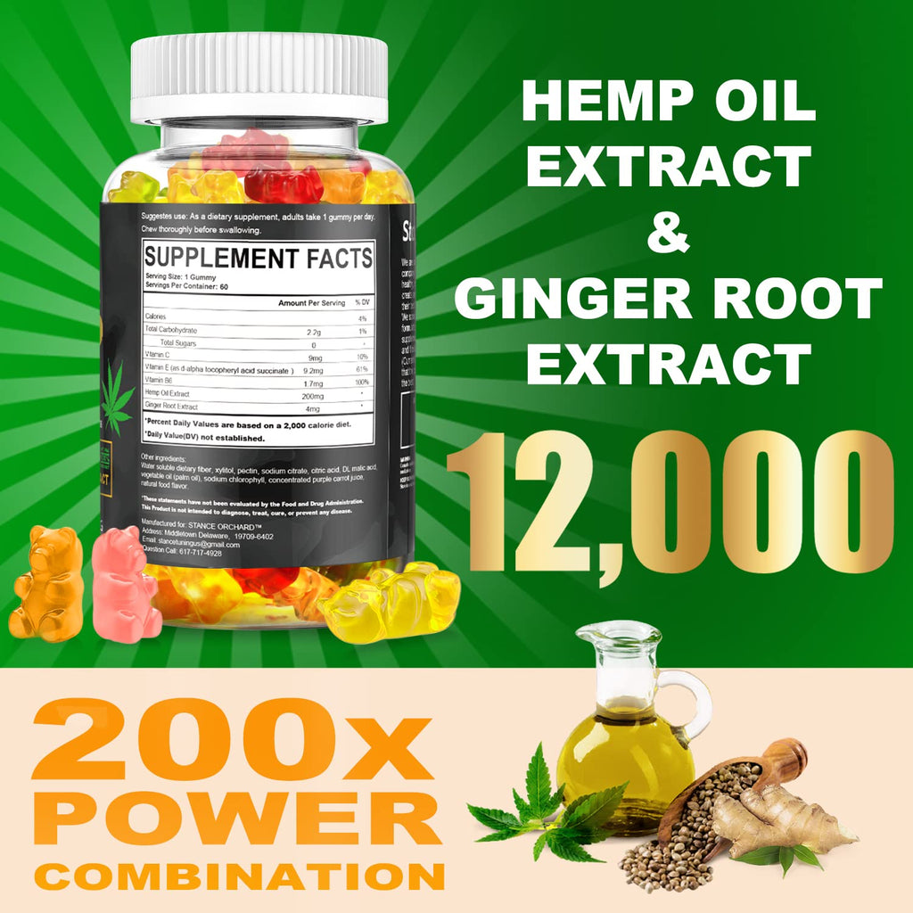 Sugar Free Vegan Hemp Gummies 60 Count H849877