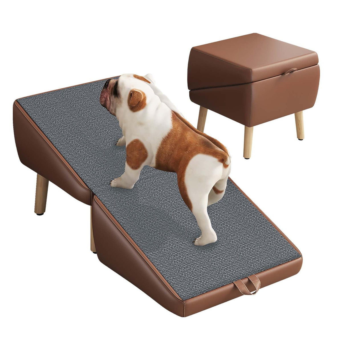 16" H Foldable Wooden Pet Stairs N228