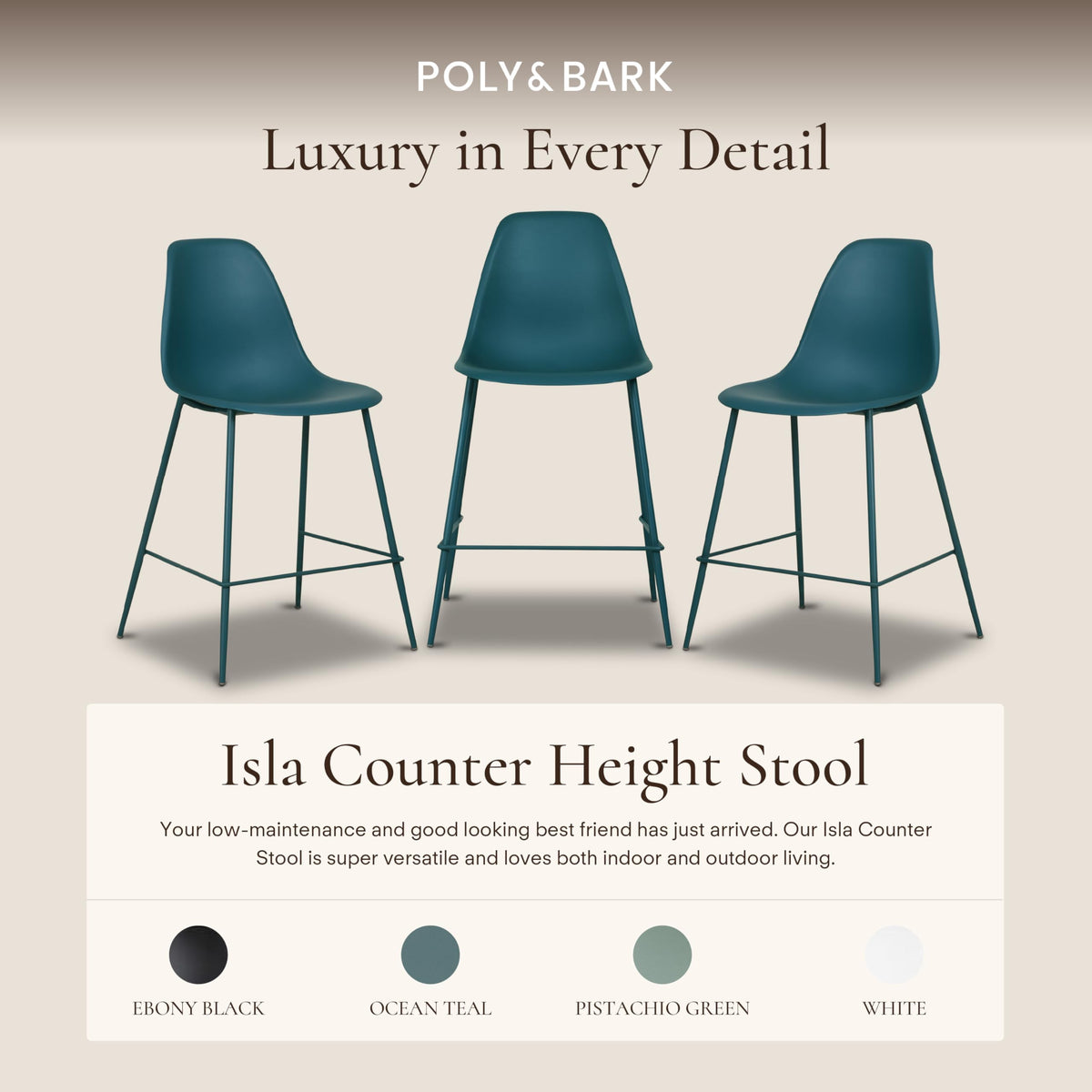 Set of 3 Counter Height Bar Stools G317