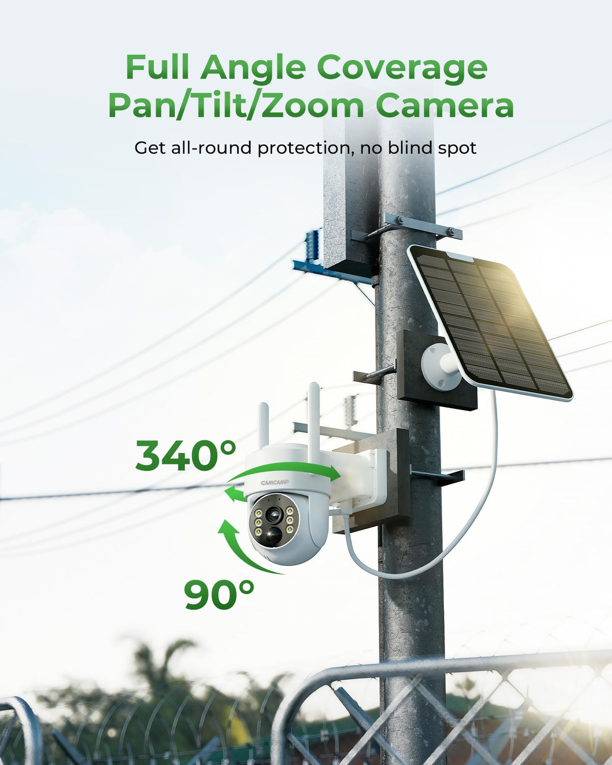 Solar Security Cameras Wireless Outdoor with 10" Monitor Q58817