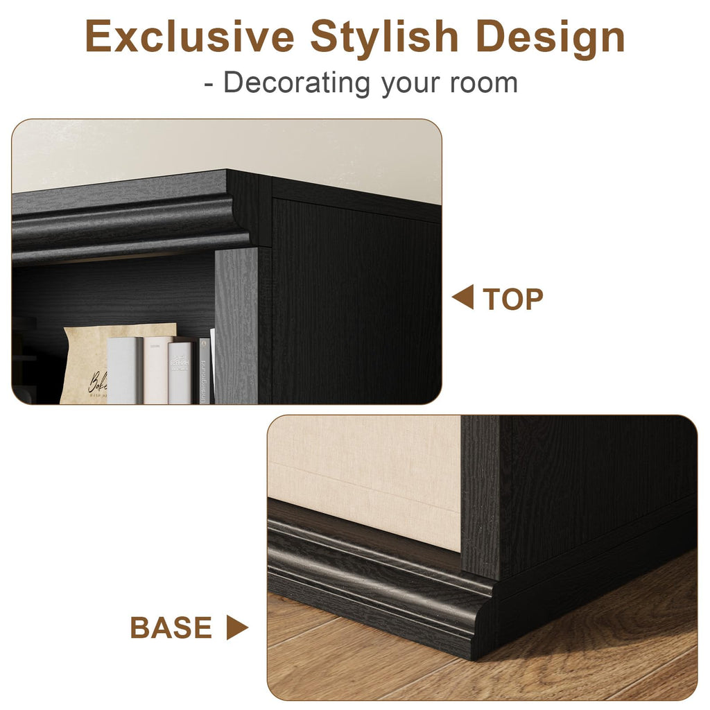 Black Tall Bookshelf B5413