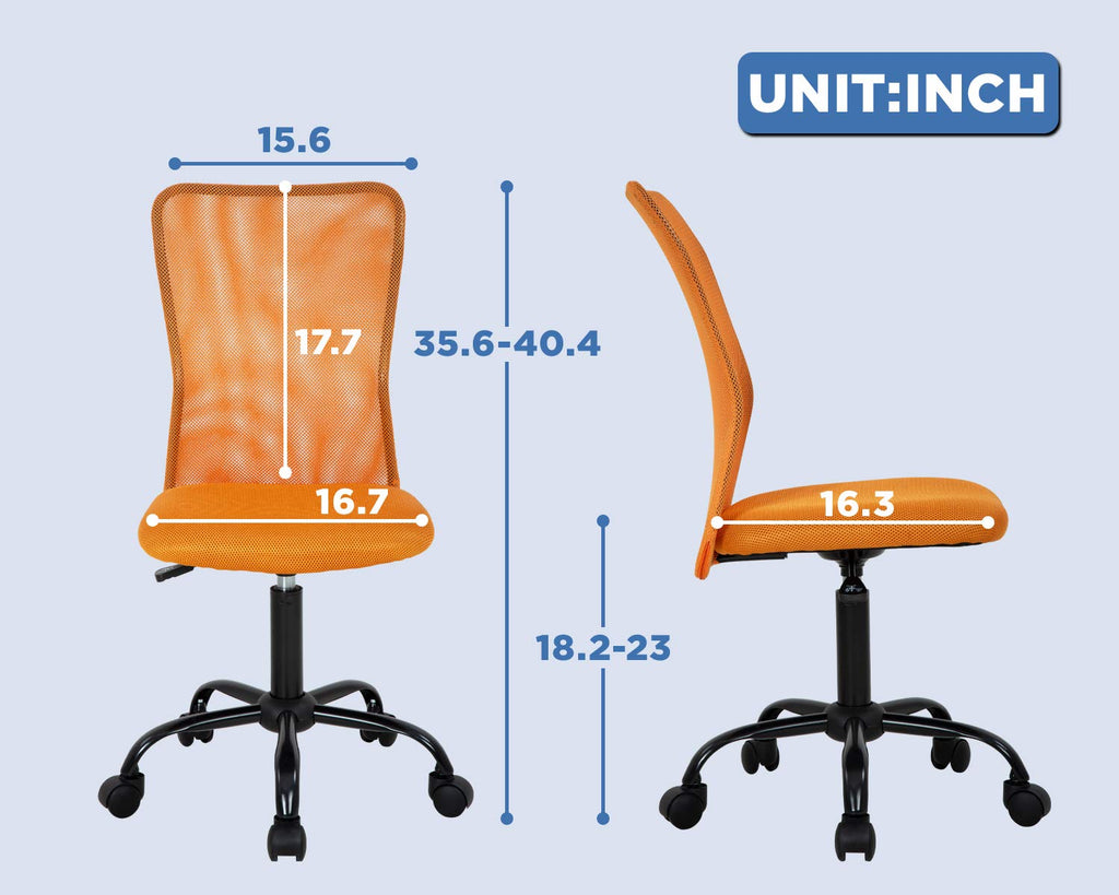 Orange Mesh Ergonomic Office Chair T7972