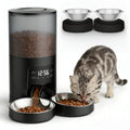 6L Automatic Cat Feeder with 2 Stainless Bowls Black N548950