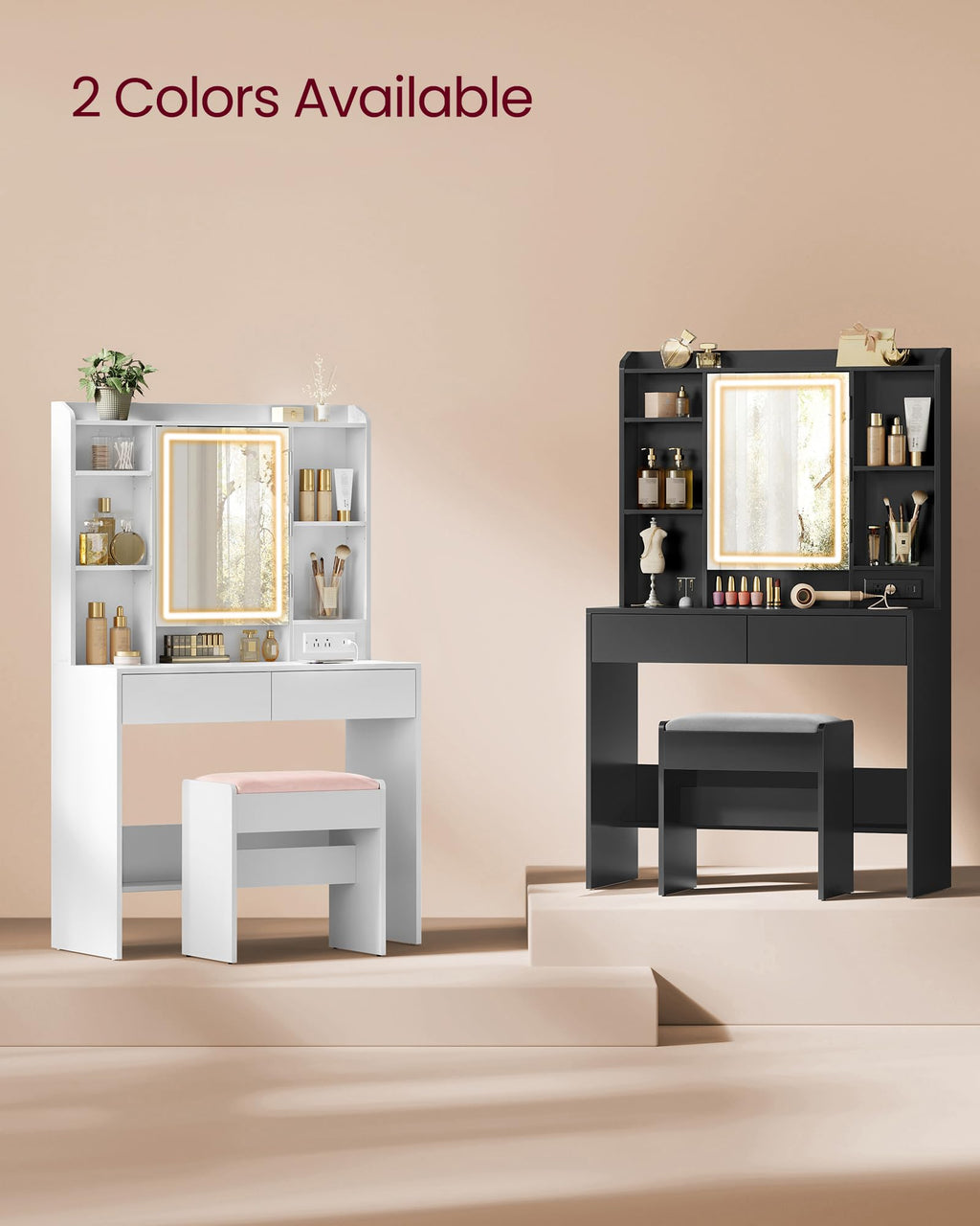 Vanity Desk with Mirror and Lights P652