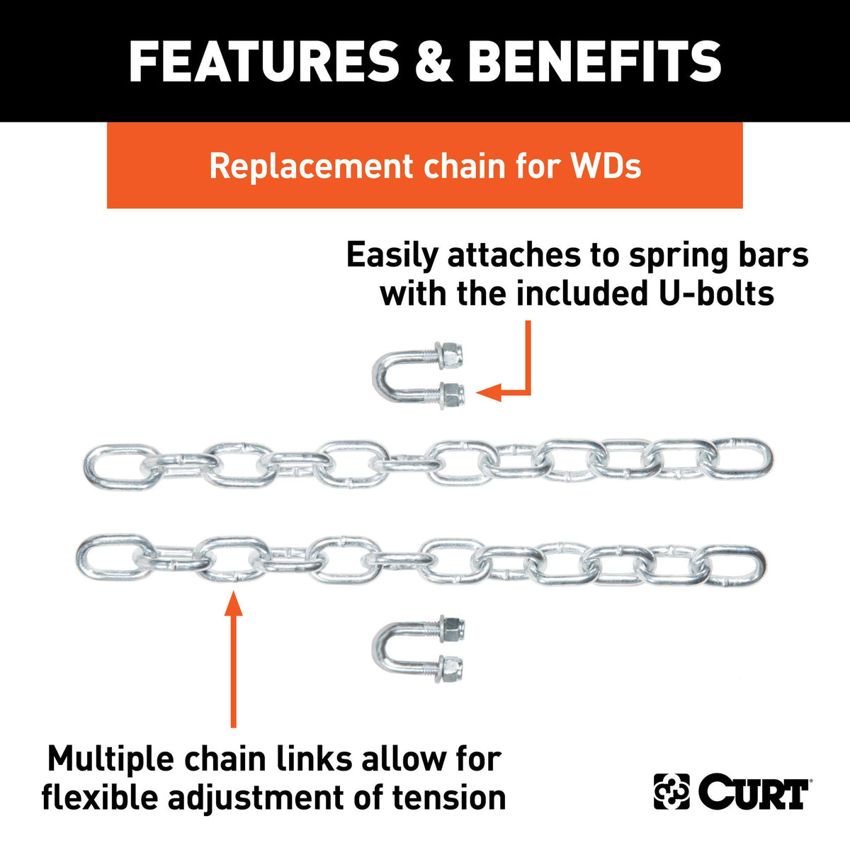 Replacement Weight Distribution Hitch Chain Kit E358