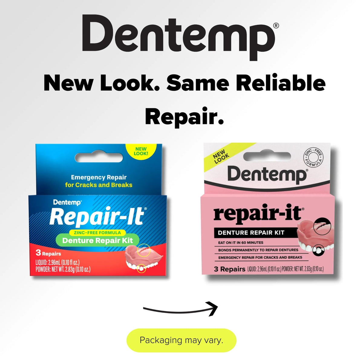 Denture Repair Kit, Zinc Free 1 kit Z4866