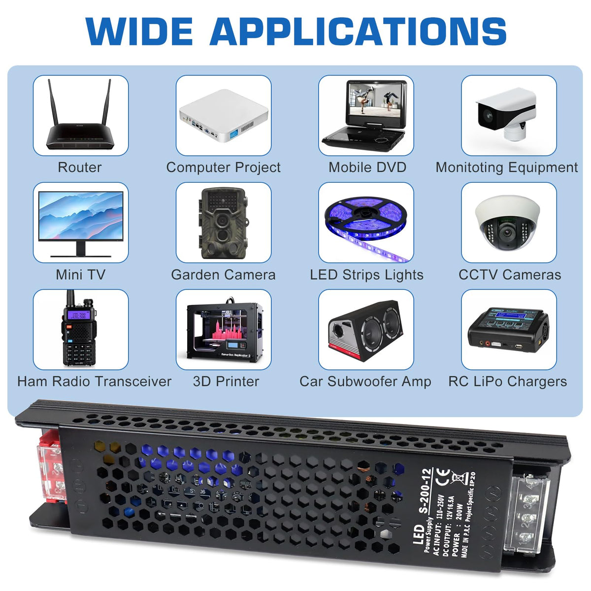 200W 12V LED Power Supply A2669