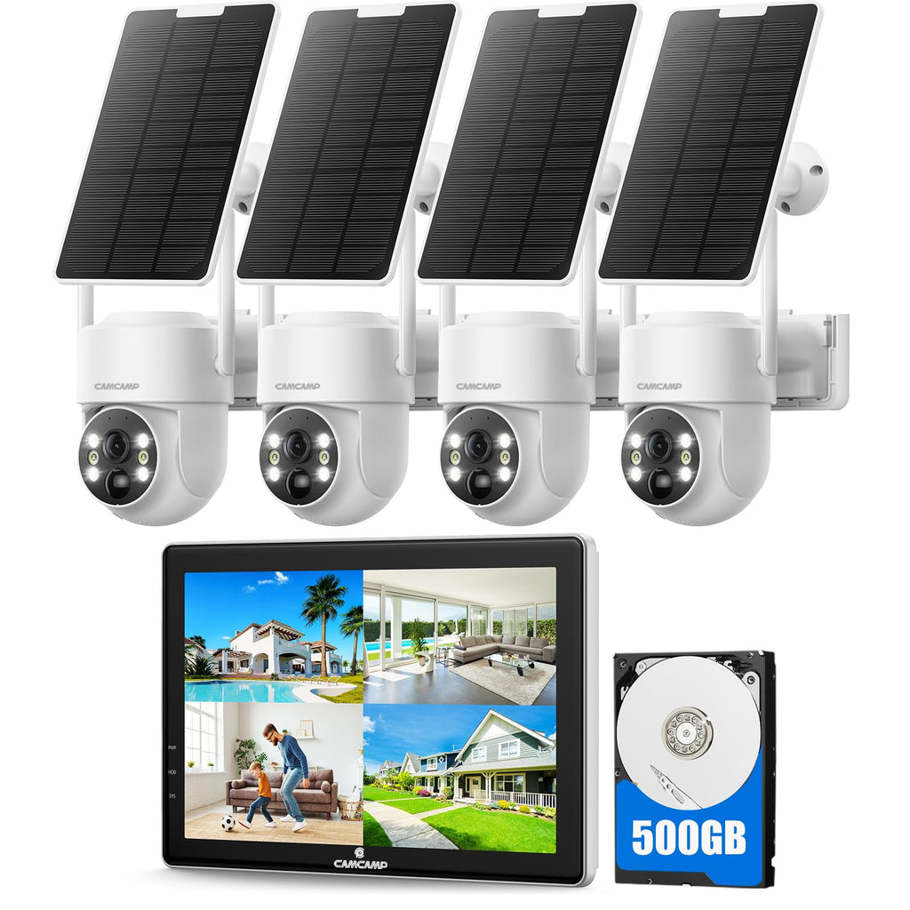 Solar Security Cameras Wireless Outdoor with 10" Monitor Q58817