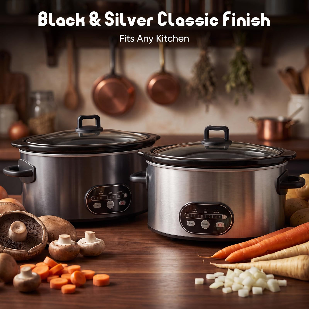 8 Quart Programmable Ceramic Nonstick Slow Cooker S9143