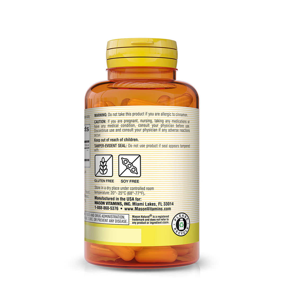Cinnamon 1000 mg 100 Capsules Herbal Dietary Supplement Y697813