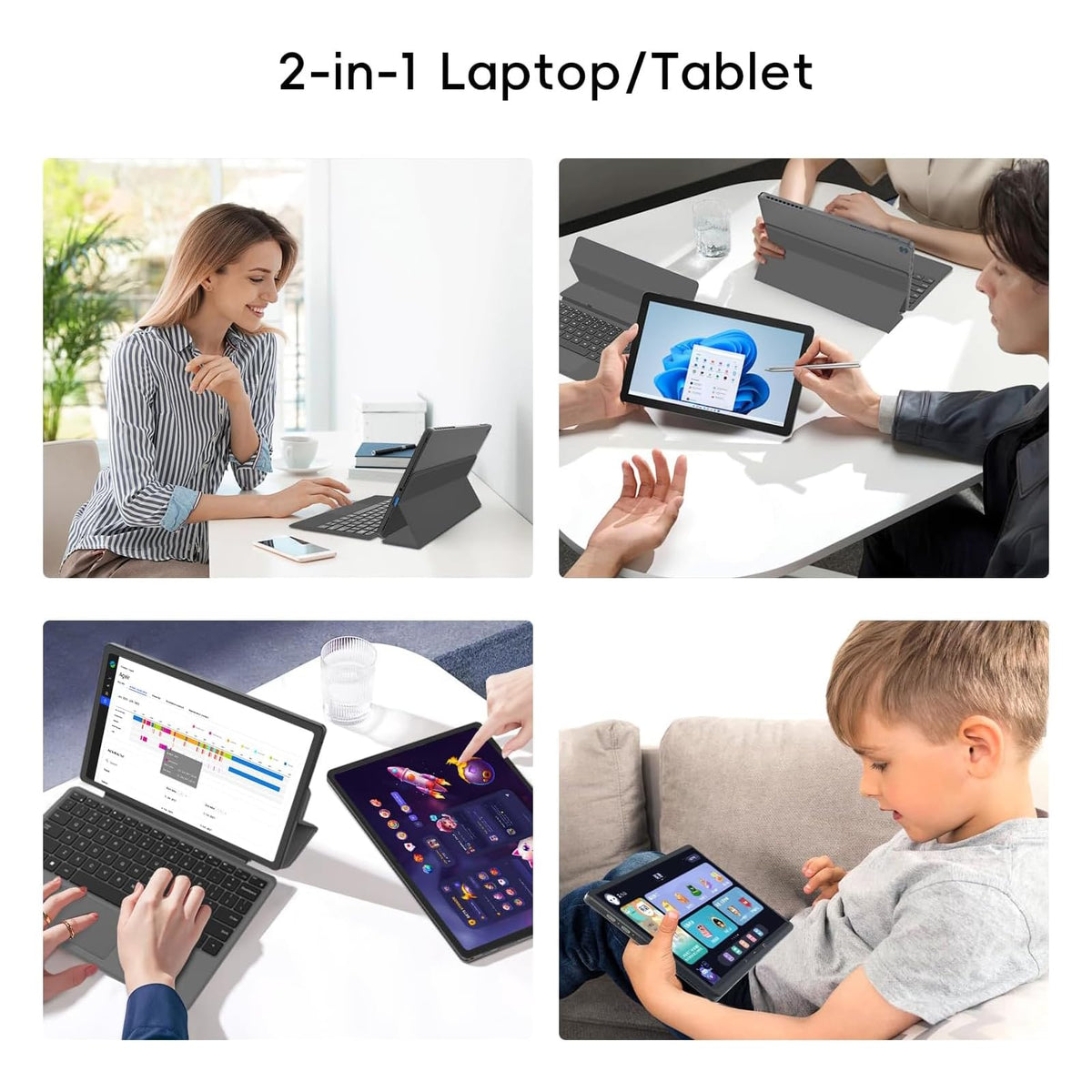2-in-1 Laptop/Tablet 10.1" FHD IPS Touchscreen 8GB RAM 256GB SSD J272