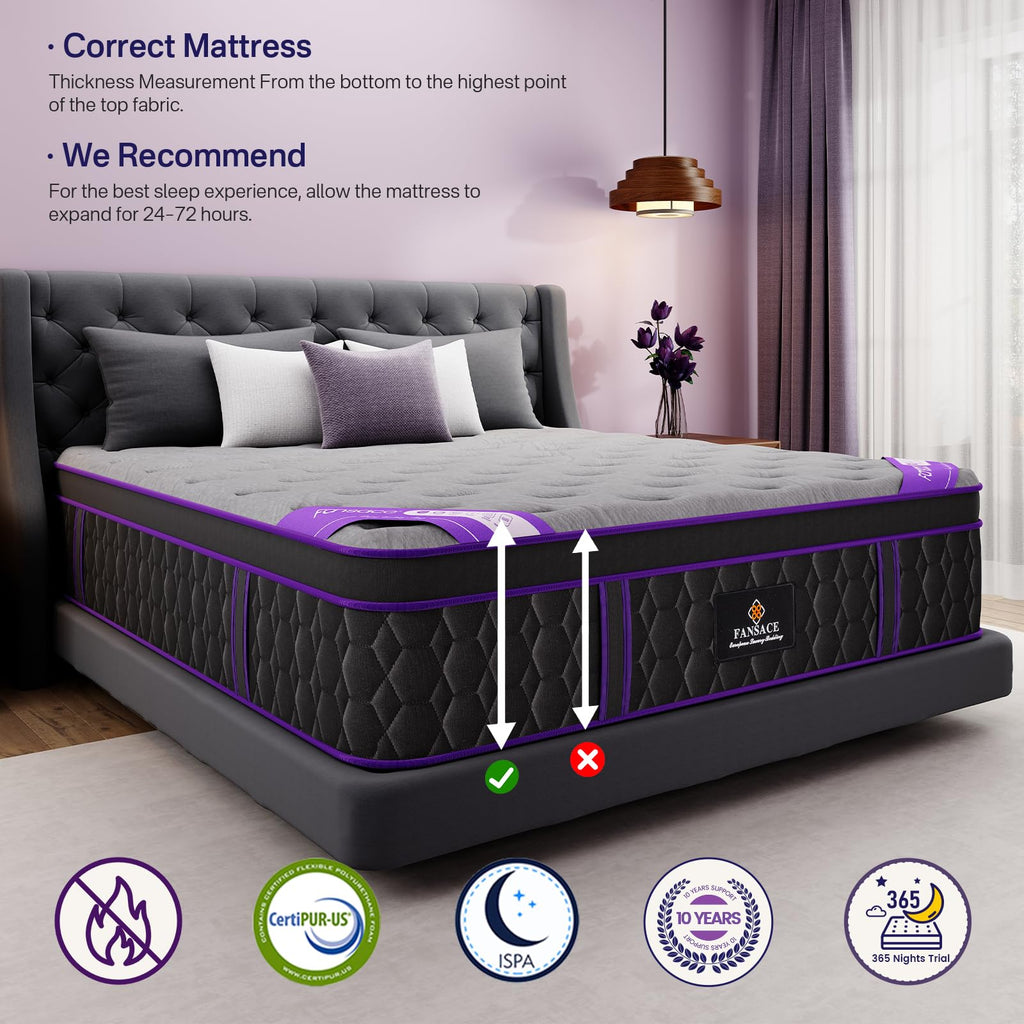 12 Inch Full Size Hybrid Mattress Z6883