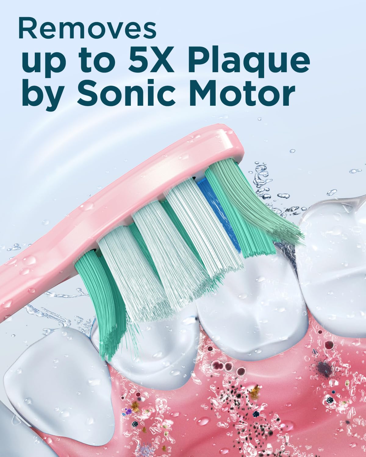 2 Pack Rechargeable Electric Toothbrush with 12 Brush Heads & 2 Travel Case R59655