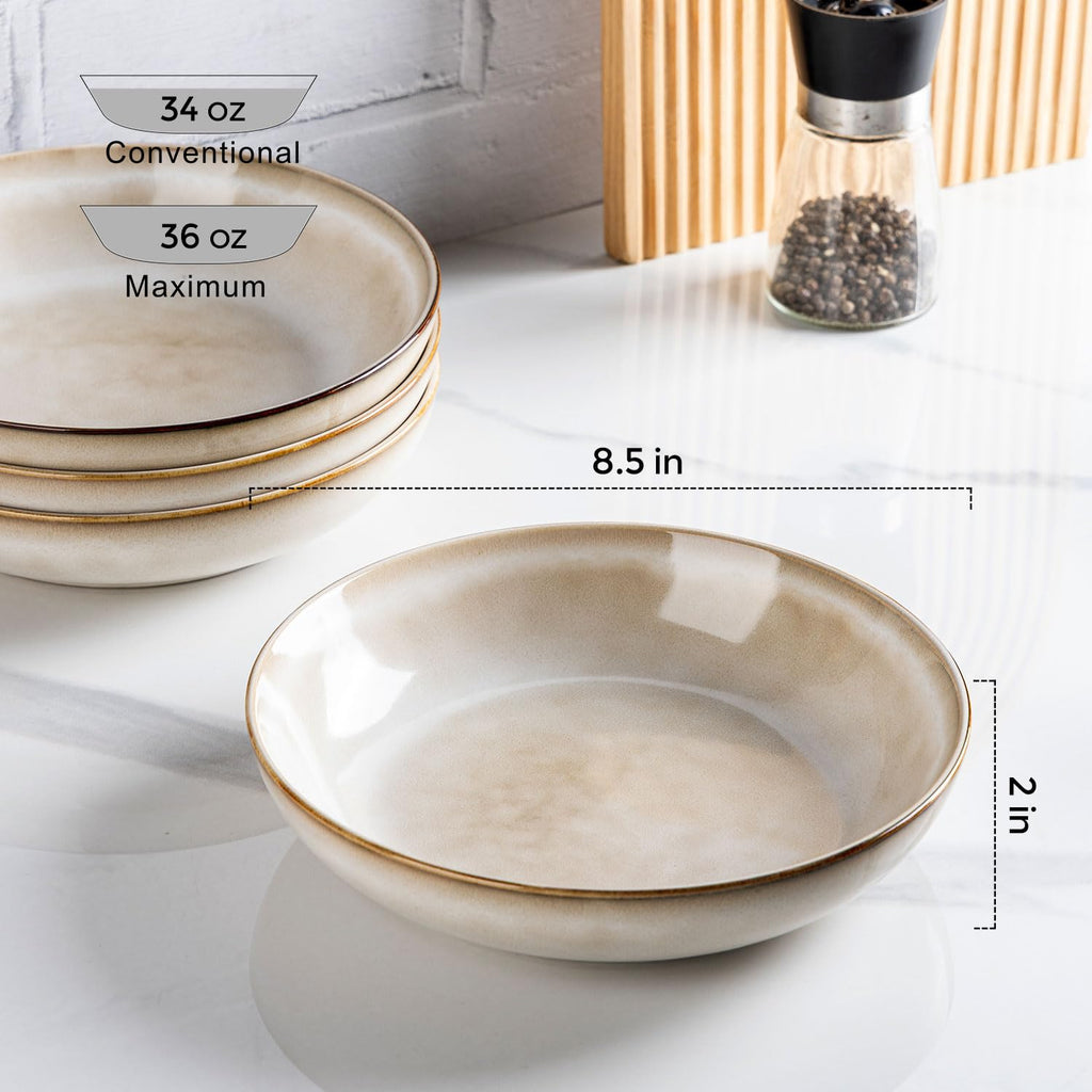 Ceramic Pasta Bowls Set of 4 P95419