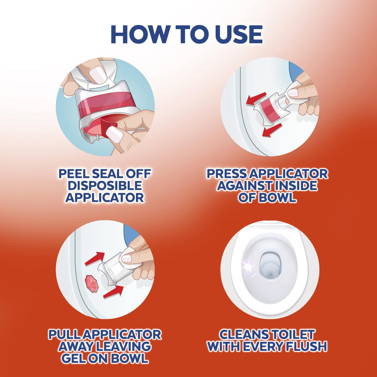 Mango Gel Toilet Bowl Cleaner 6 Count V74252