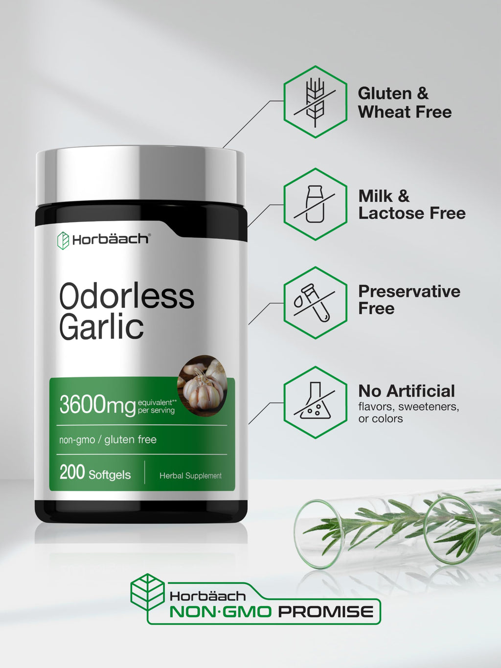 Odorless Garlic Softgel Supplement 200 Pills Z598981