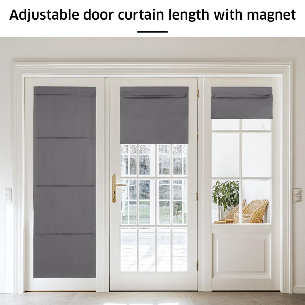 Magnetic Roman Shade Blackout Door Curtain A781520