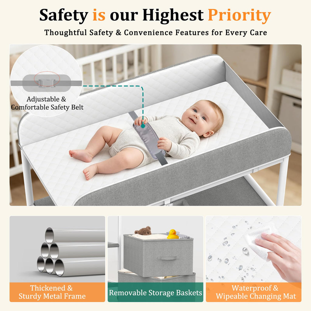 Portable Baby Changing Table with Wheels N511848