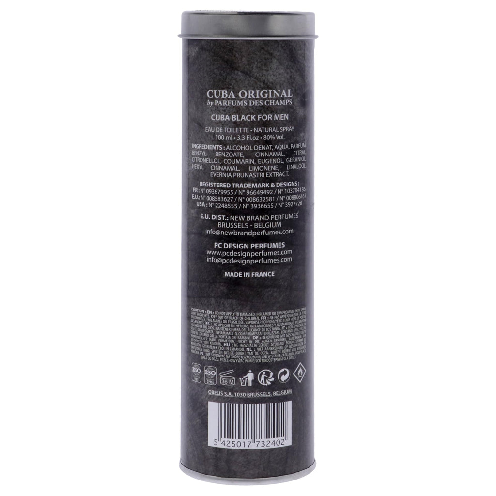 Black Men EDT Spray 3.3 Ounce U994175