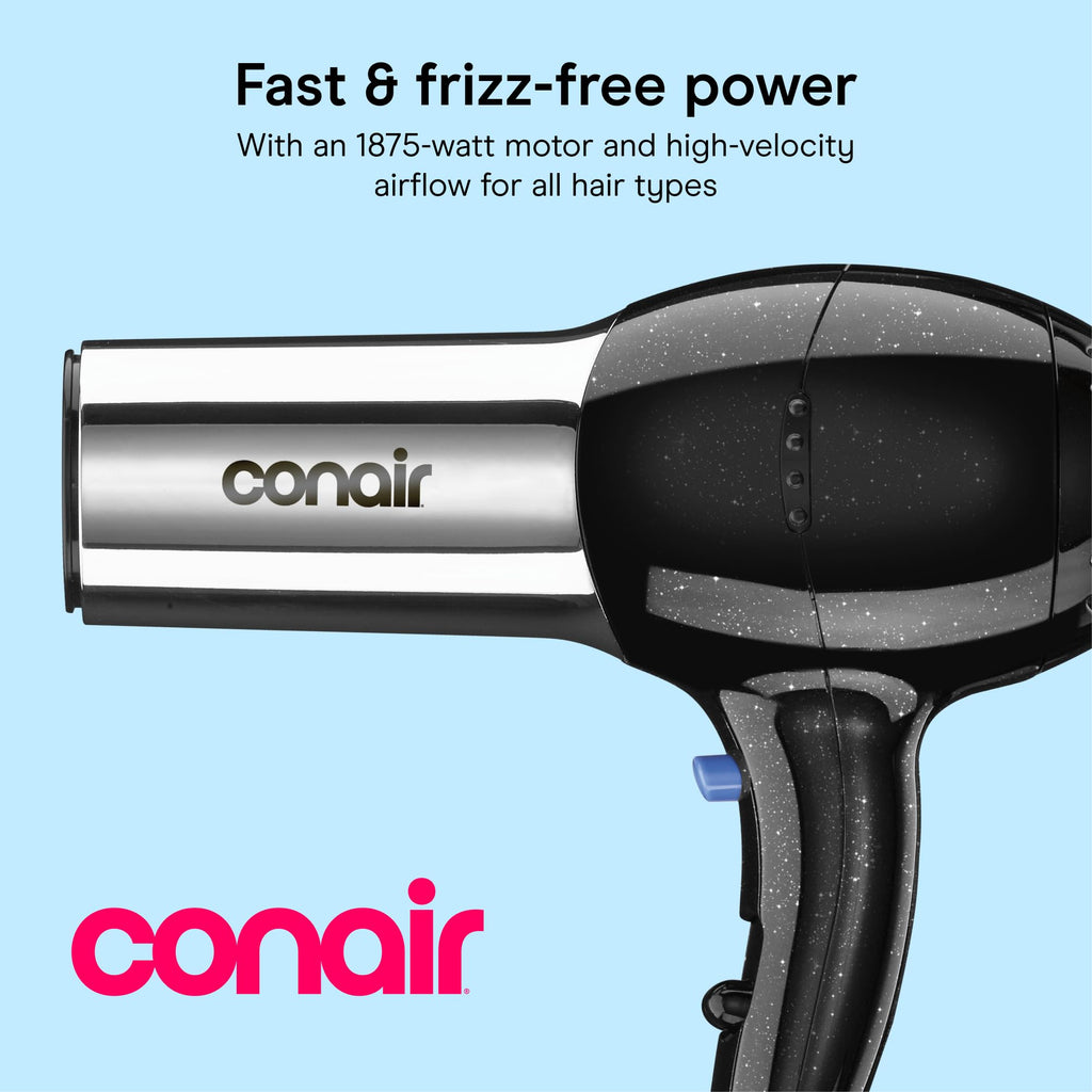 1875W Full Size Ionic Hair Dryer with Concentrator Attachment M159
