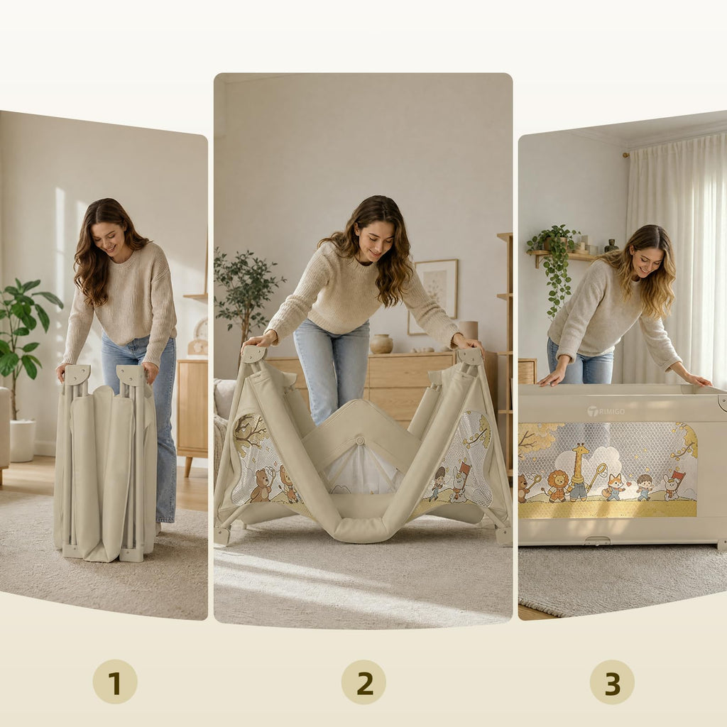 50"x50" Foldable Baby Playpen with Mat T394467