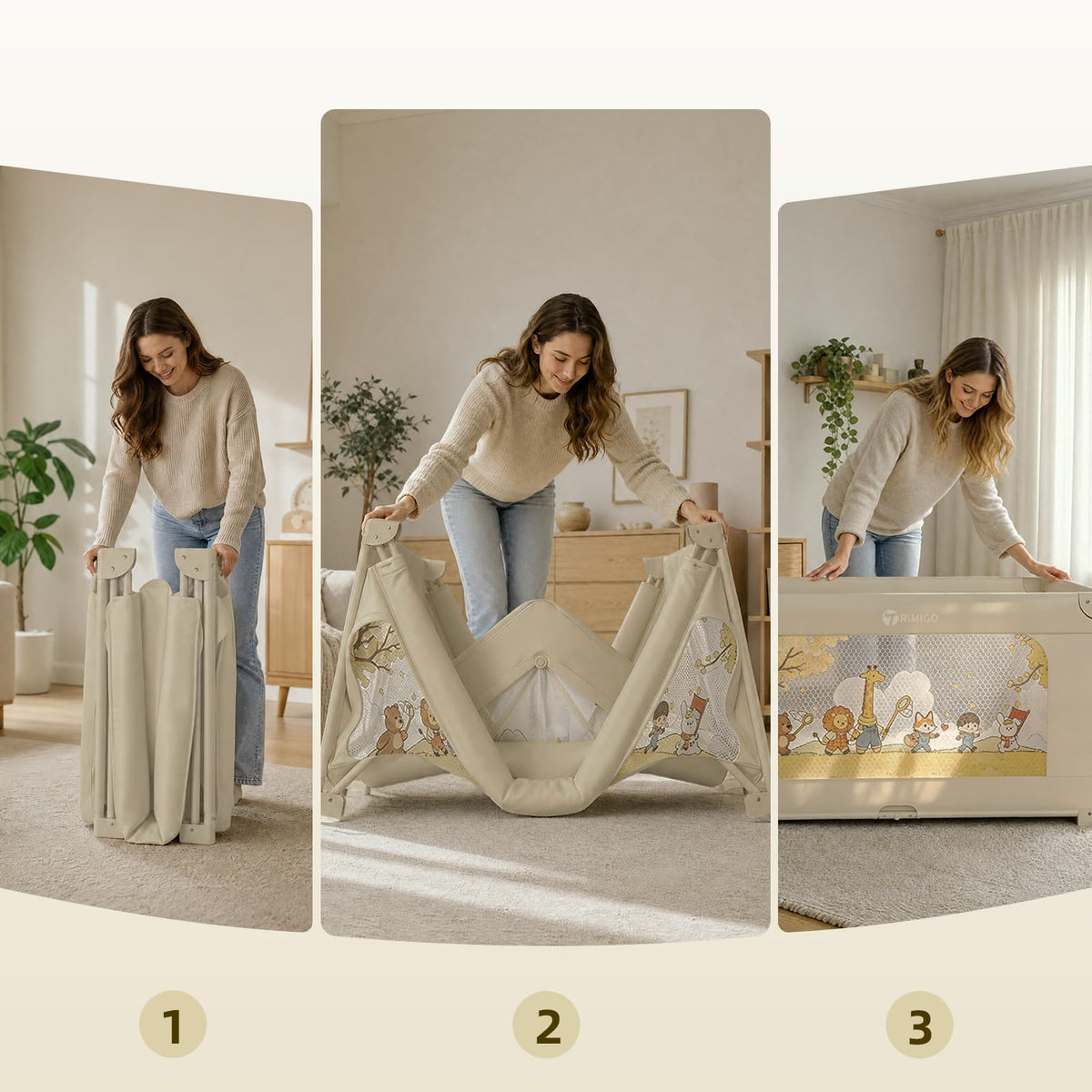 50"x50" Foldable Baby Playpen with Mat T394467