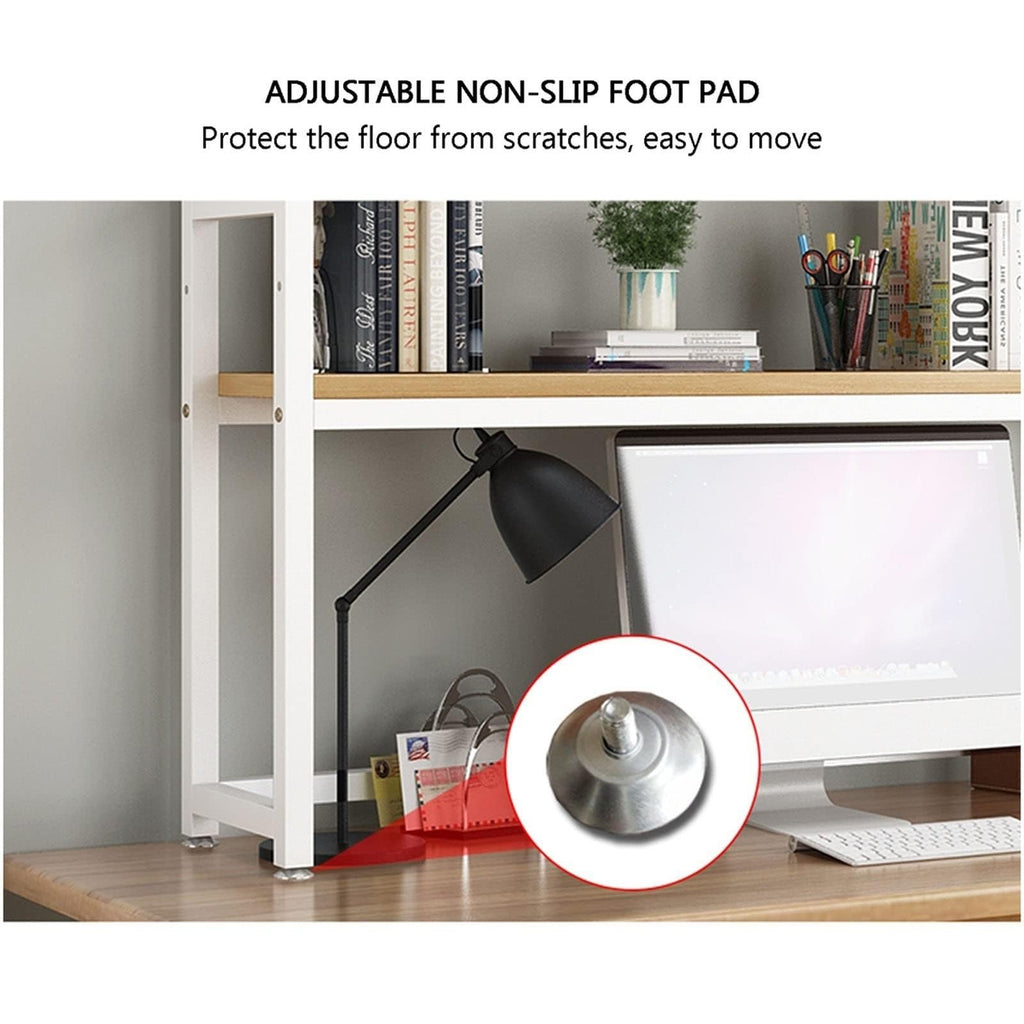 Solid Wood 2 Tier Bookshelf Desk H68622