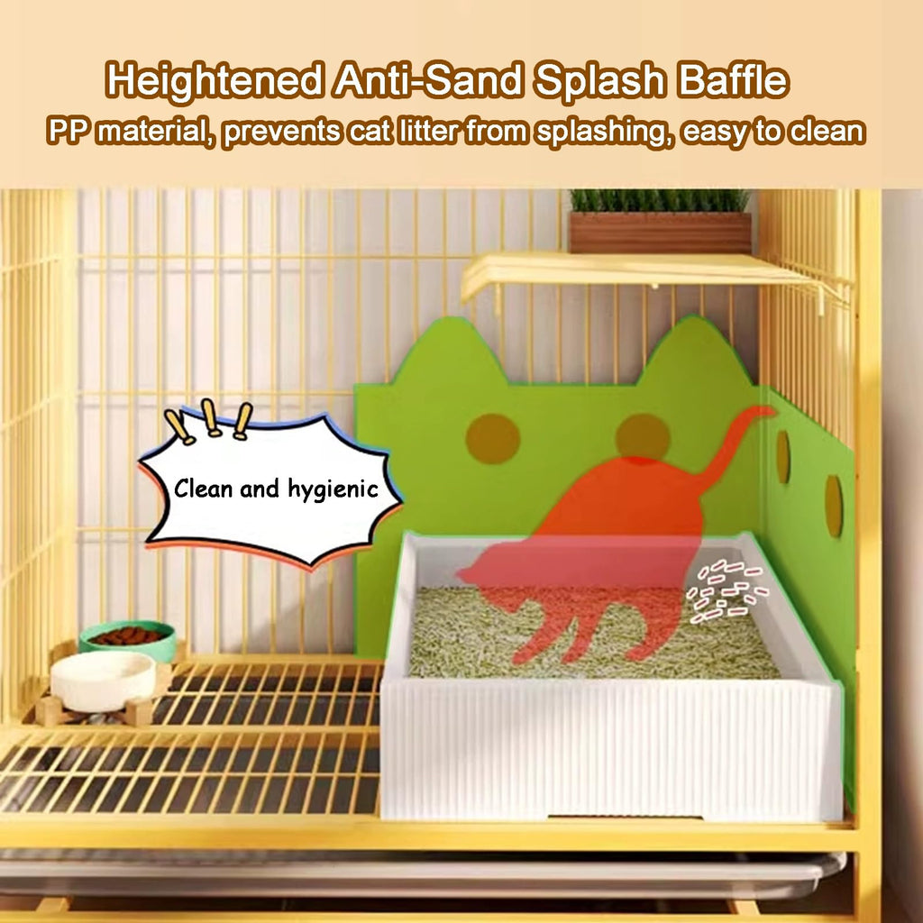 4-Tier Metal Wire Cat Cage with Litter Box and Hammock N9278