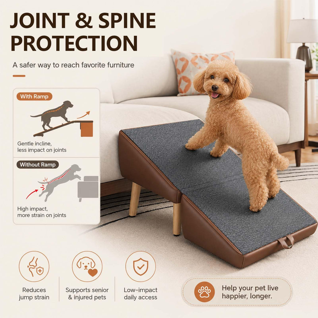 16" H Foldable Wooden Pet Stairs N228