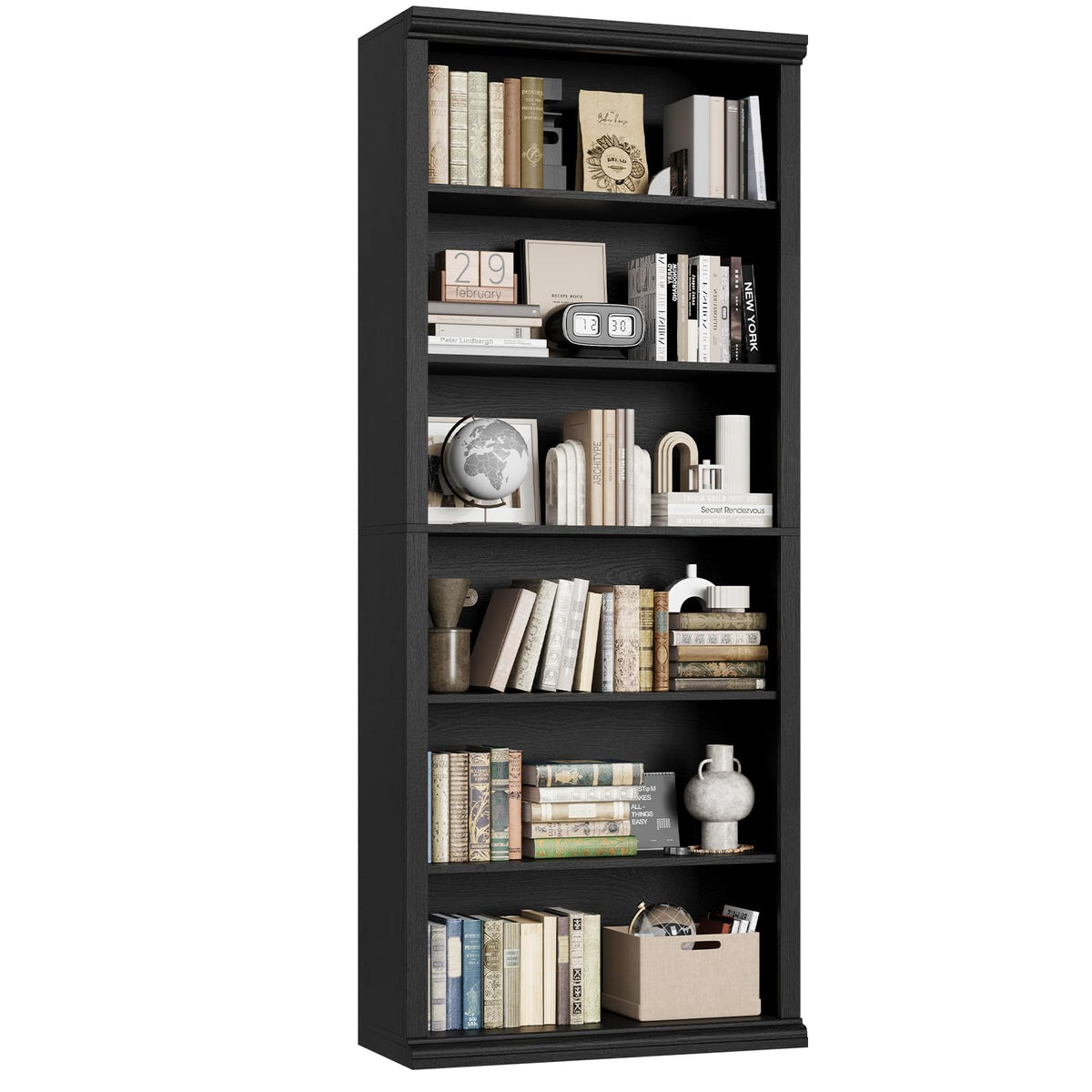 Black Tall Bookshelf B5413