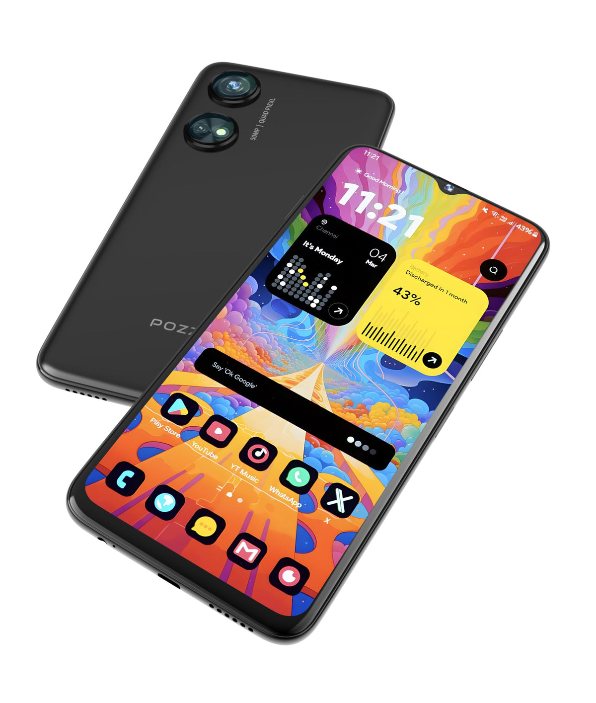 6.79” HD+ 128GB 4G LTE Unlocked Android Smartphone Y2324