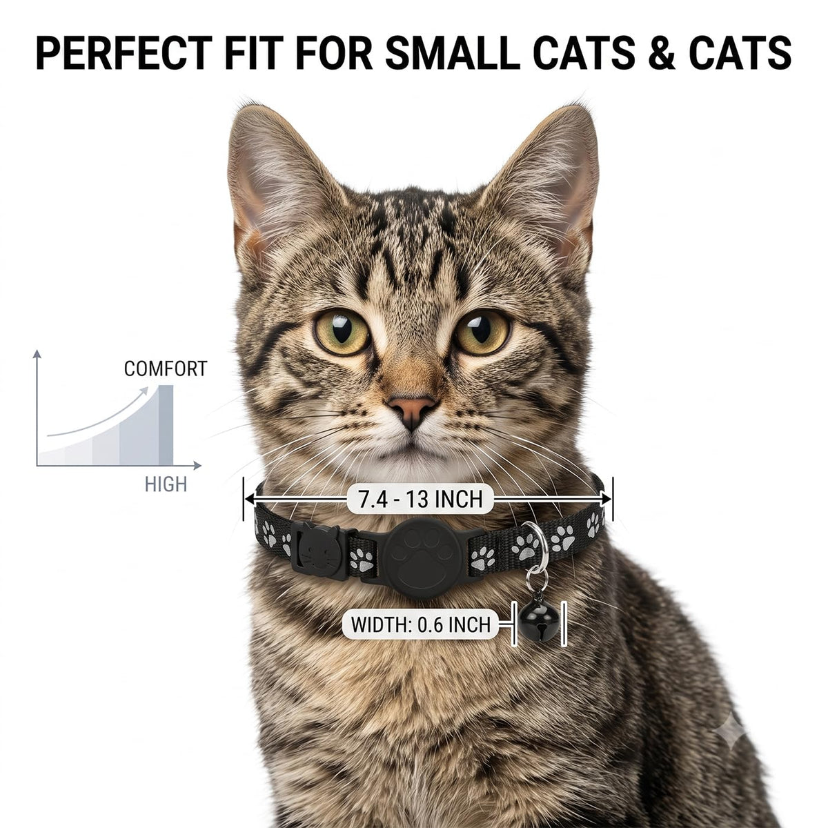 Waterproof QR Code GPS Cat Collar B203