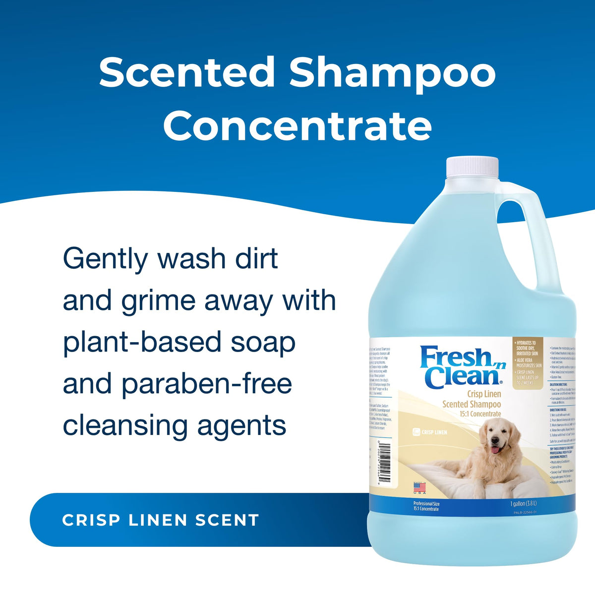 Linen Scented Shampoo 1 Gallon with Vitamin E & Aloe Vera Q317