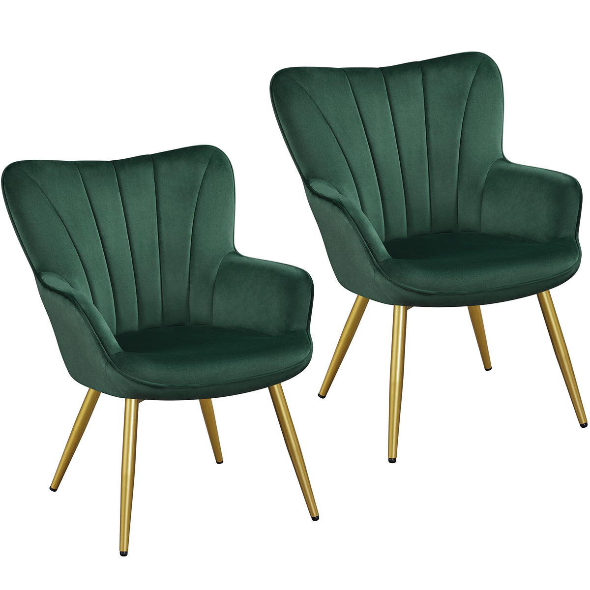 Green Upholstered Accent Chairs Set of 2 U6268