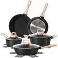 Non Stick 12Pcs Black Granite Induction Cookware I18880