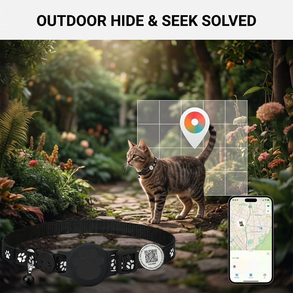 Waterproof QR Code GPS Cat Collar B203