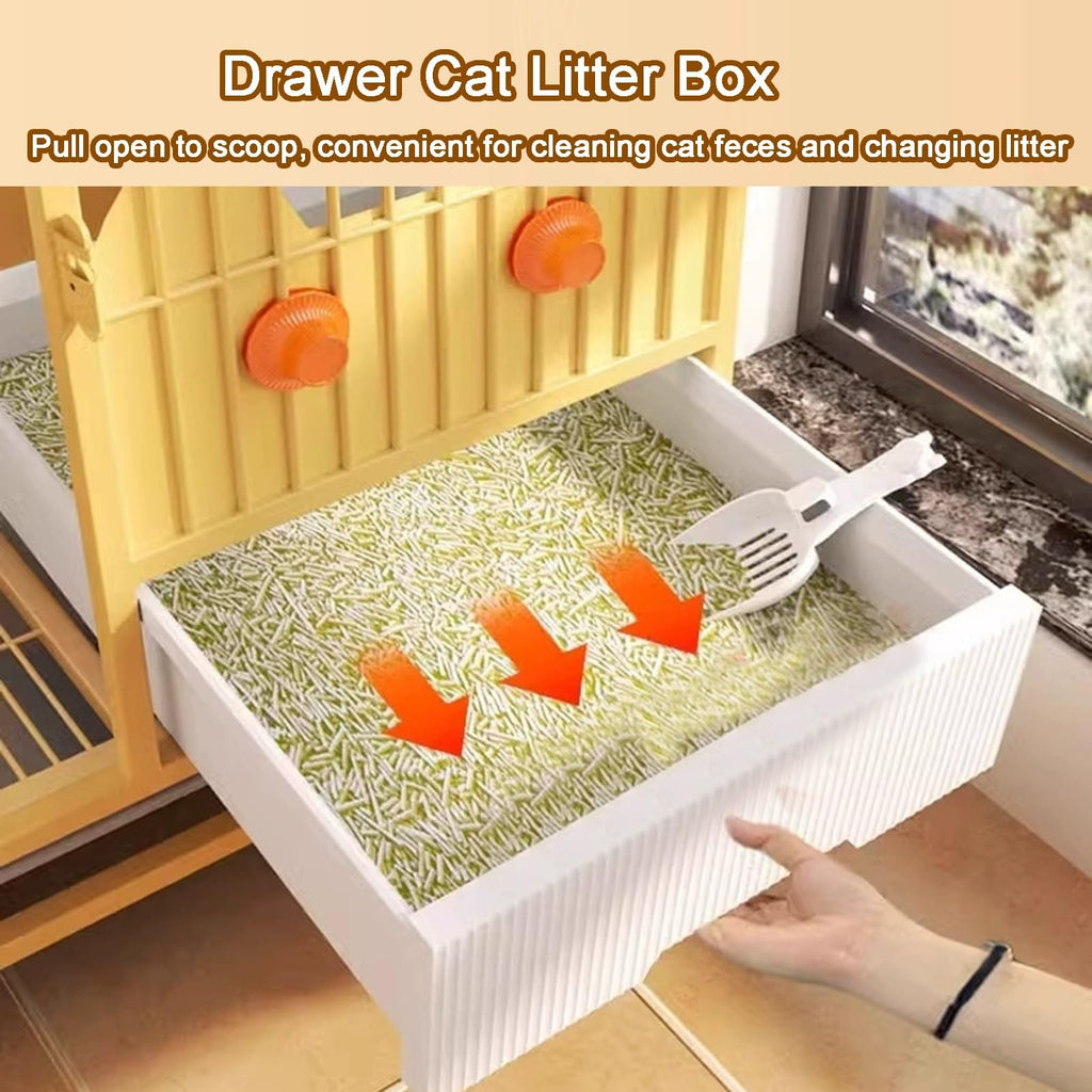 4-Tier Metal Wire Cat Cage with Litter Box and Hammock N9278