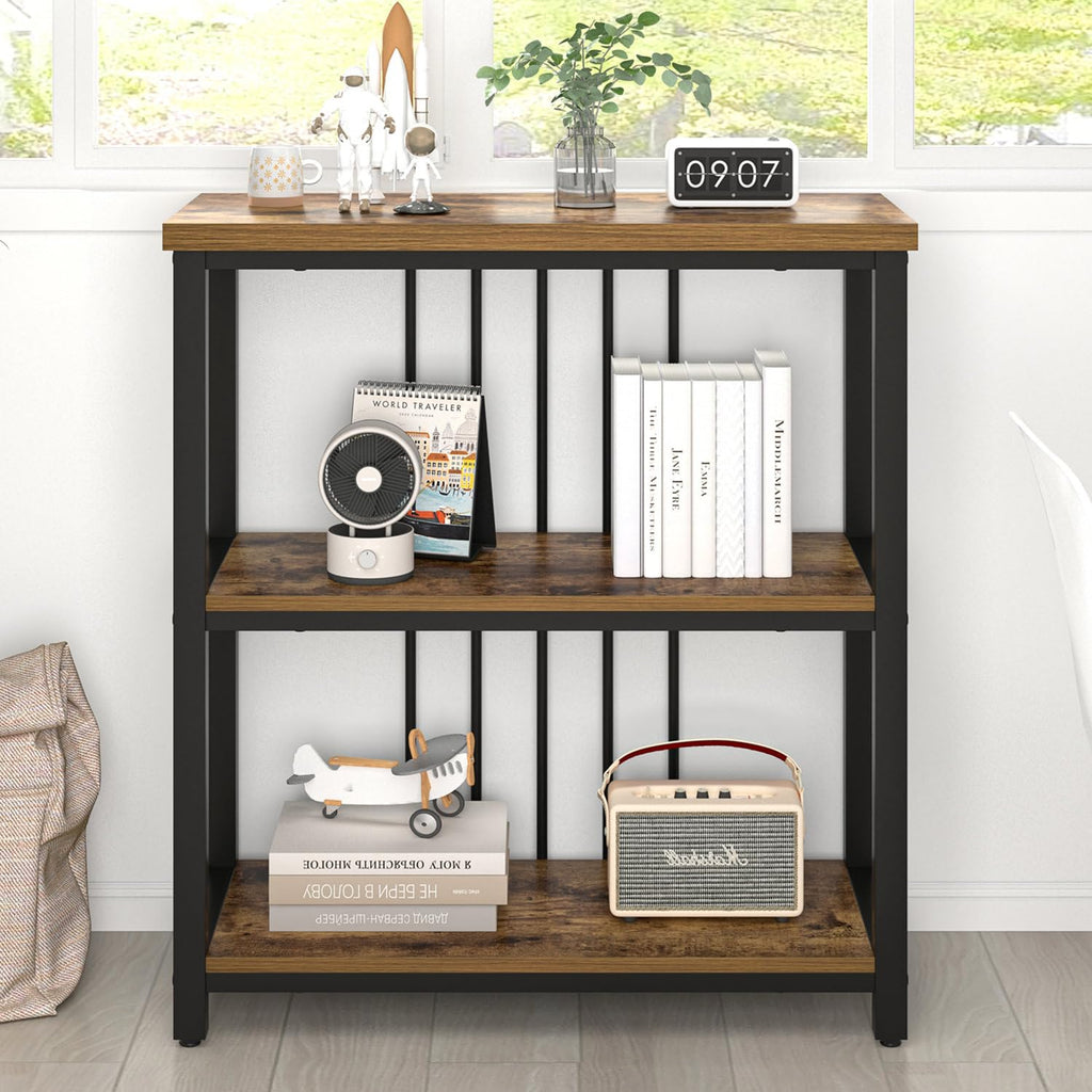 3 Tier Wood and Metal Bookshelf X257016