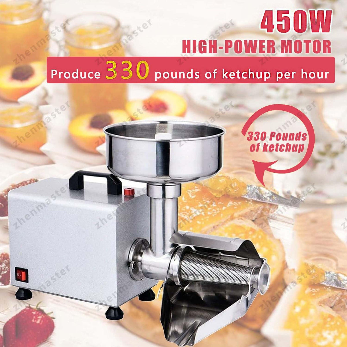 Stainless Steel Electric Tomato Strainer 450W G536001