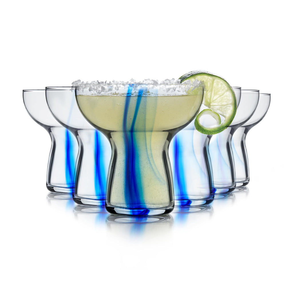 Blue Ribbon Stemless Margarita Glasses Set of 6 S45597