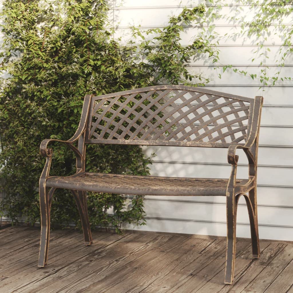 Cast Aluminum and Cast Iron Garden Bench W817297