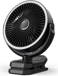 10000mAh Rechargeable 8 Inch Clip on Fan Black A6804
