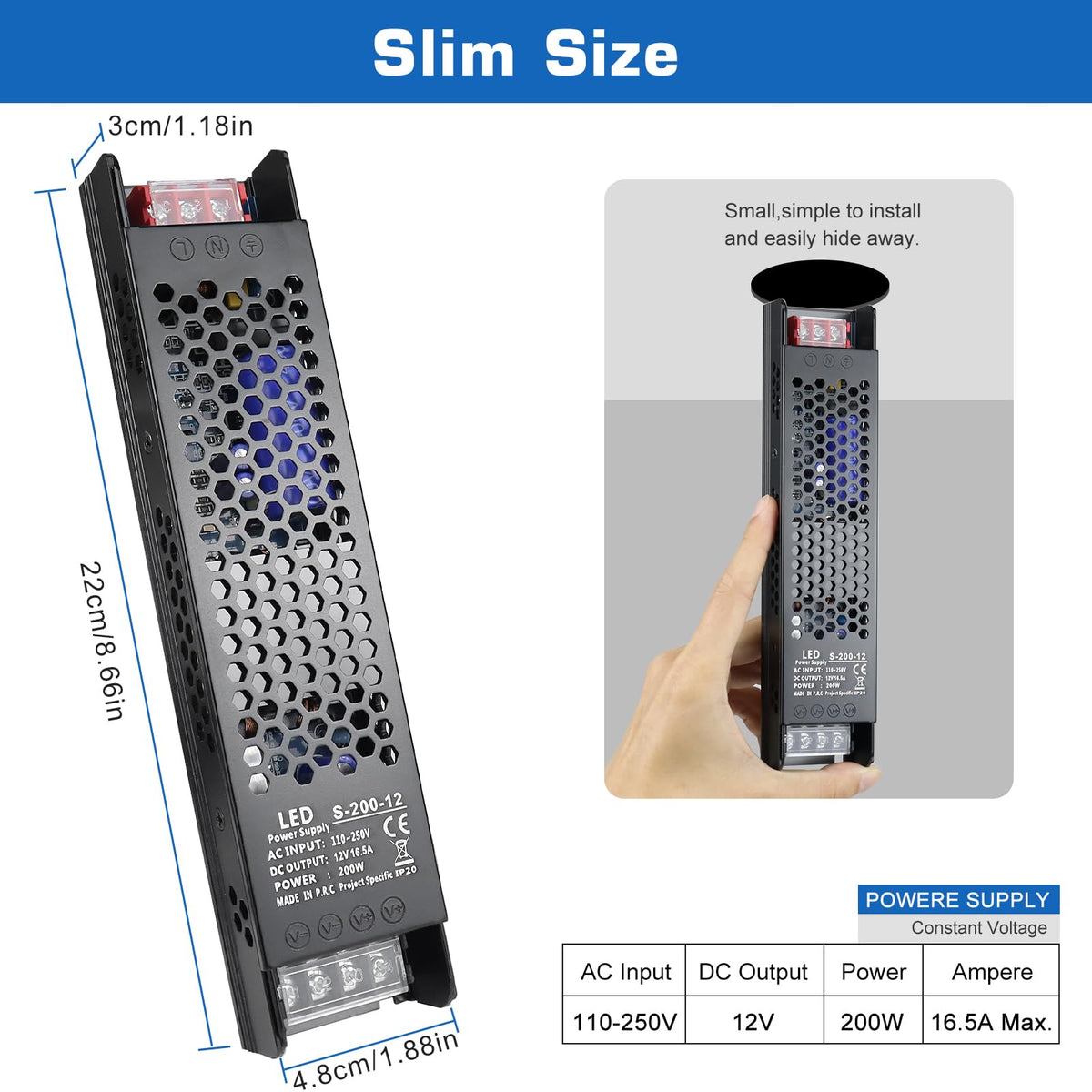200W 12V LED Power Supply A2669