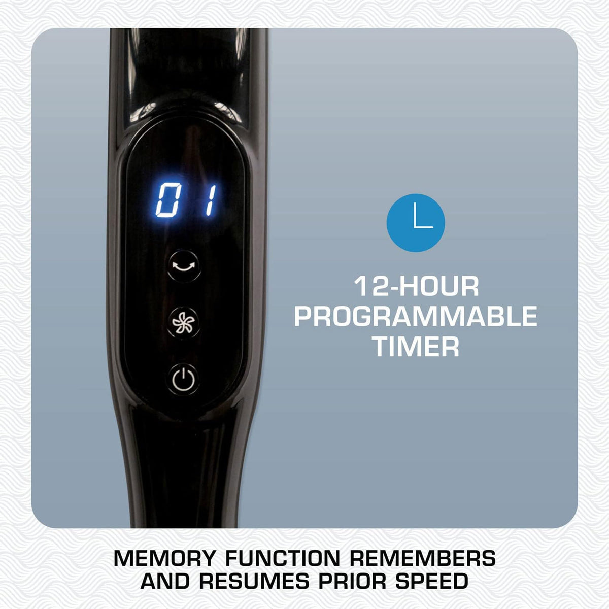 Black 16in Oscillating Pedestal Fan with Remote W38627