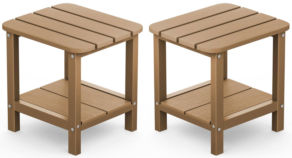 Brown Set of 2 Rectangular End Table O341202