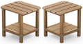 Brown Set of 2 Rectangular End Table O341202